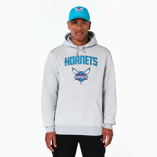 NEW ERA – Sweat à Capuche Charlotte Hornets NBA Gris – Référence 60505427