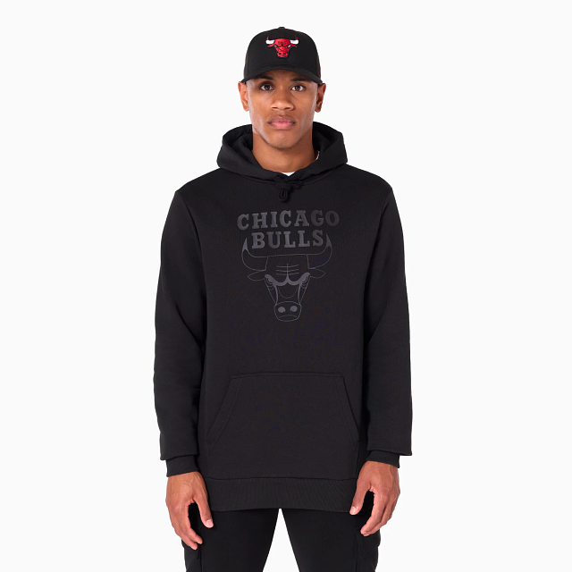 NEW ERA – Sweat à Capuche Chicago Bulls NBA Noir – Référence 60505434