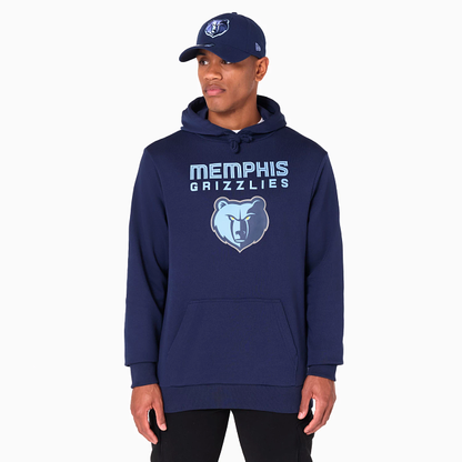 NEW ERA – Sweat à Capuche Memphis Grizzlies NBA Bleu Marine – Référence 60505436