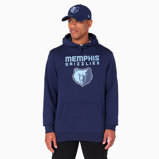NEW ERA – Sweat à Capuche Memphis Grizzlies NBA Bleu Marine – Référence 60505436