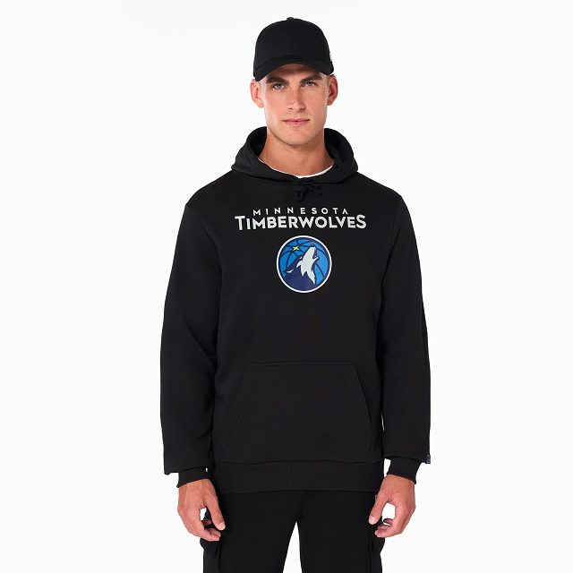 NEW ERA – Sweat à Capuche Minnesota Timberwolves NBA Noir – Référence 60505443