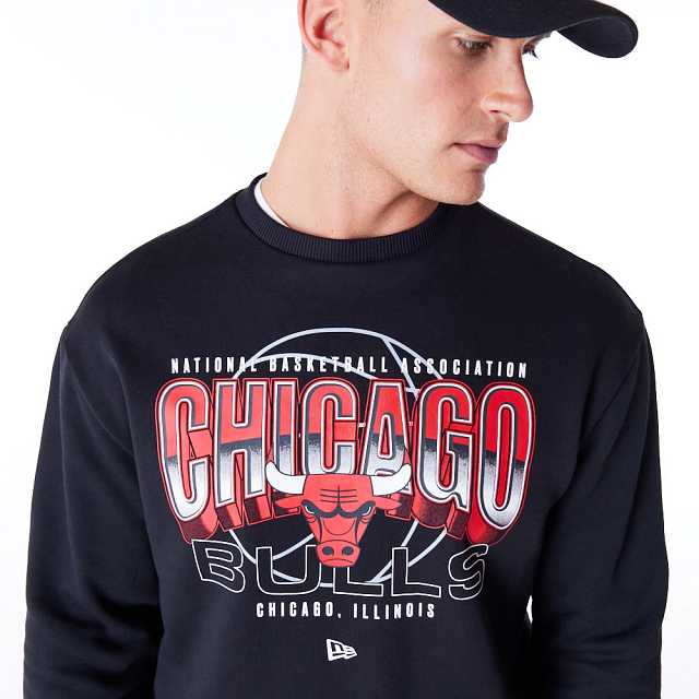 New Era - Sweat-Shirt à Col Rond Chicago Bulls NBA Tech