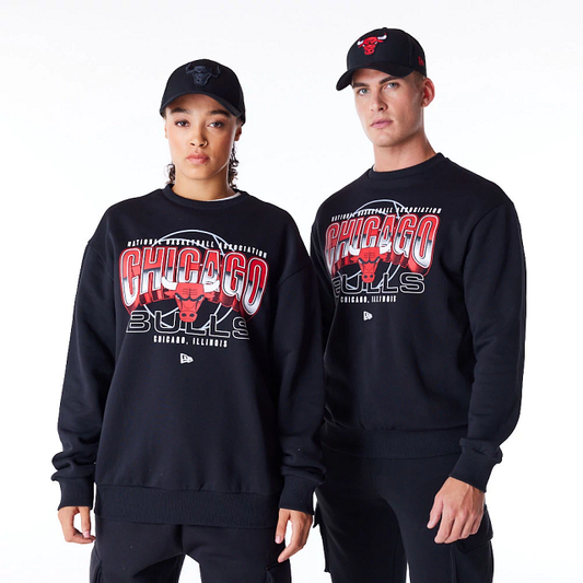 New Era - Sweat-Shirt à Col Rond Chicago Bulls NBA Tech