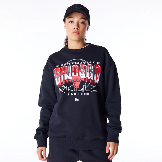 New Era - Sweat-Shirt à Col Rond Chicago Bulls NBA Tech