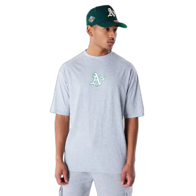 NEW ERA – T-shirt Oversize Oakland Athletics World Series Gris – MLB