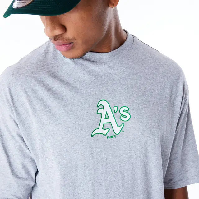 NEW ERA – T-shirt Oversize Oakland Athletics World Series Gris – MLB