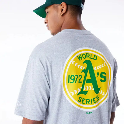 NEW ERA – T-shirt Oversize Oakland Athletics World Series Gris – MLB