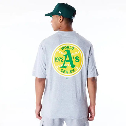 NEW ERA – T-shirt Oversize Oakland Athletics World Series Gris – MLB