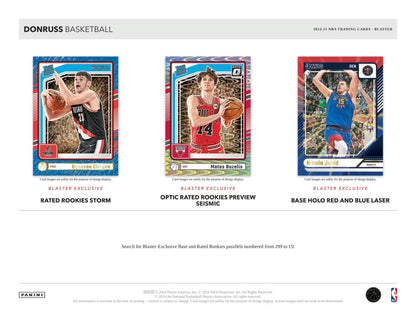 PANINI Donruss Basketball 2024/25 – Blaster Pack (15 Cartes)