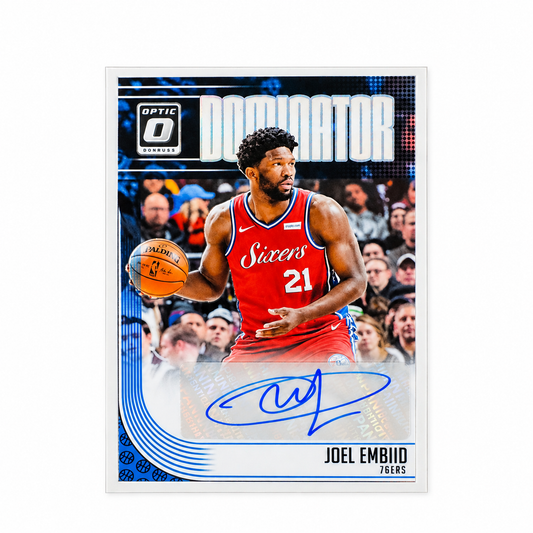 PANINI - Carte Joel Embiid Auto Dominator /25 – Donruss Optic 2018-19 – Philadelphia 76ers