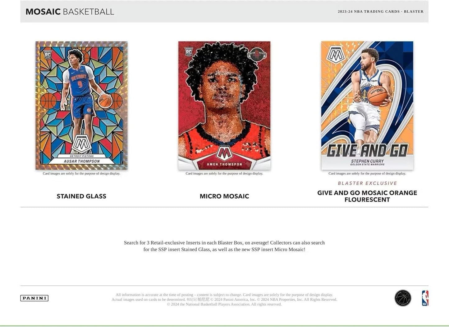 PANINI -  Mosaic Basketball NBA Blaster Box 2023-24