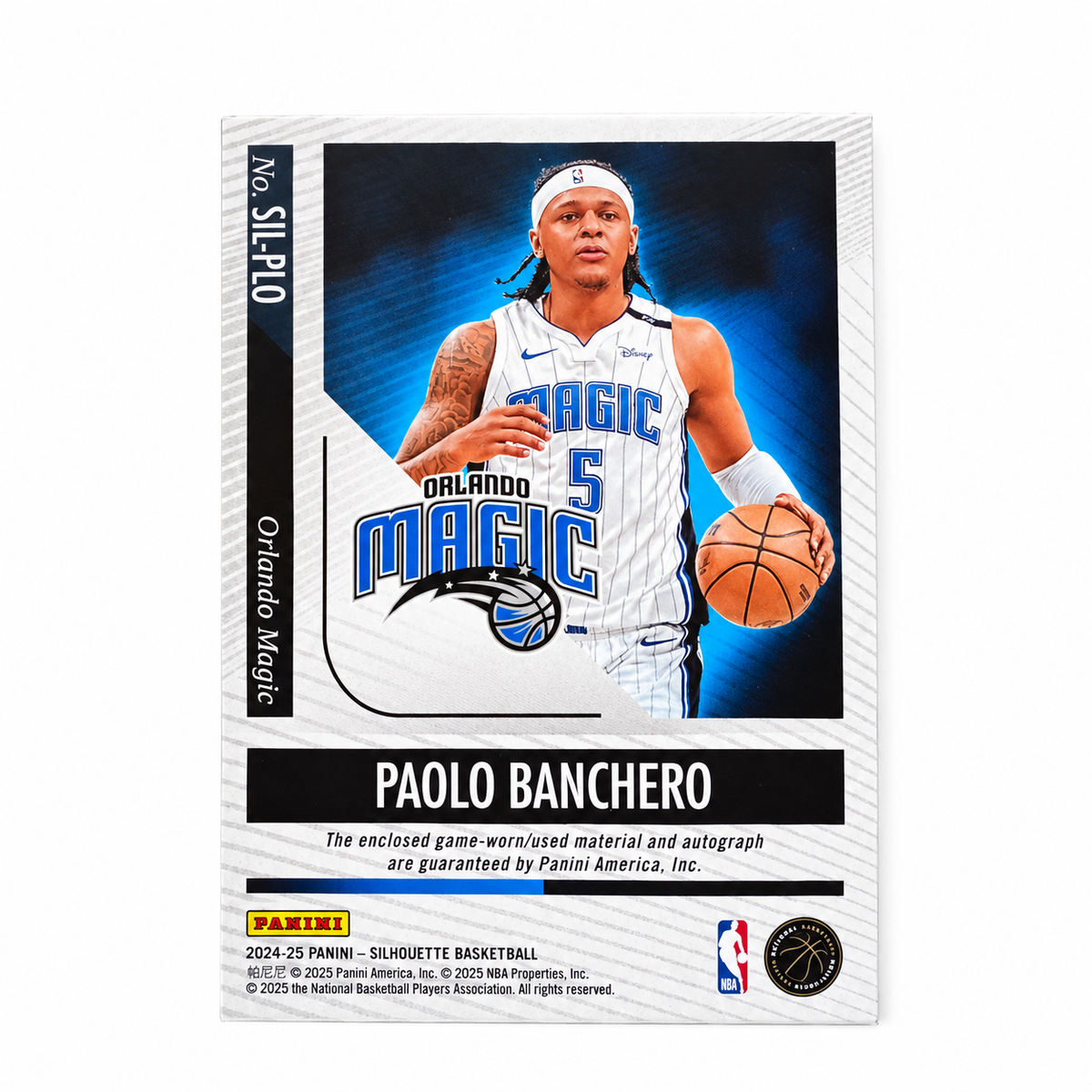 PANINI - Auto patch Paolo Banchero 26/49 orlando magic 2024-2025