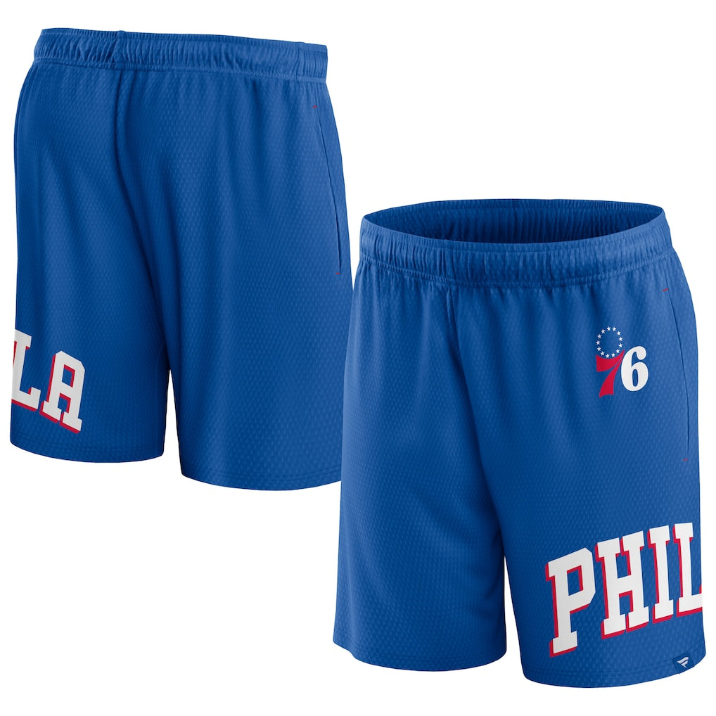 FANATICS - Short Philadelphia 76ers Free Throw Mesh Royal Taille M