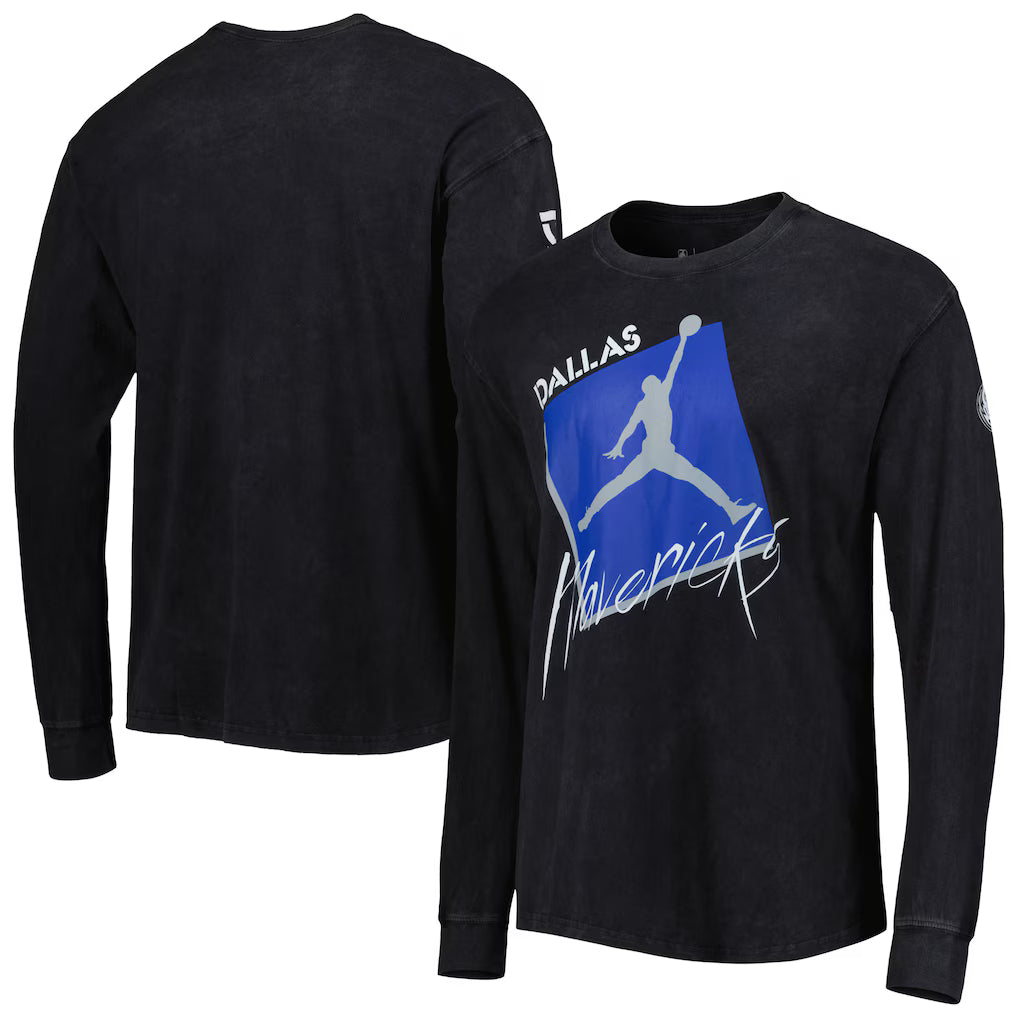 JORDAN - T-shirt Manches Longues Dallas Maverick Courtside Max 90 Vintage