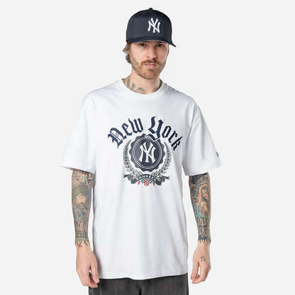 New Era - T-shirt New York Yankees MLB Throwback Prep - Blanc