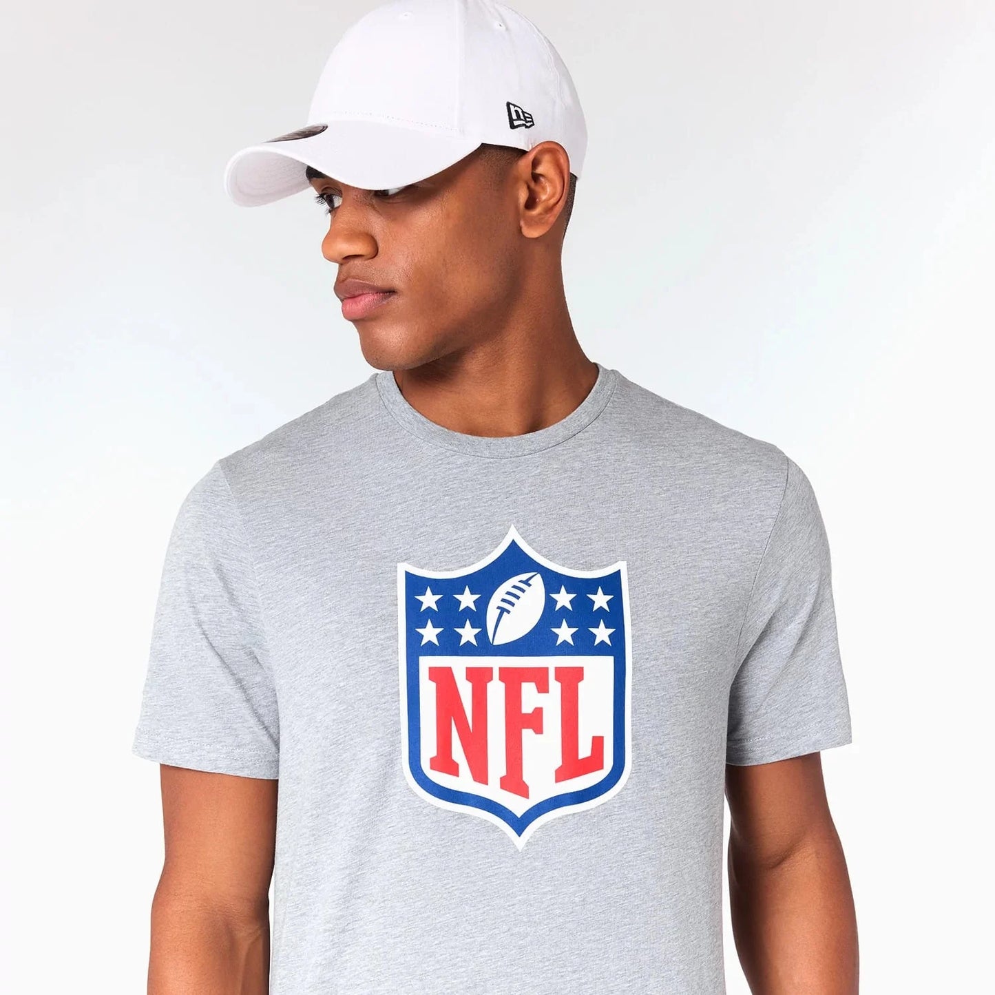 NEW ERA - Tee-Shirt Gris NFL Shield Logo - 60504507