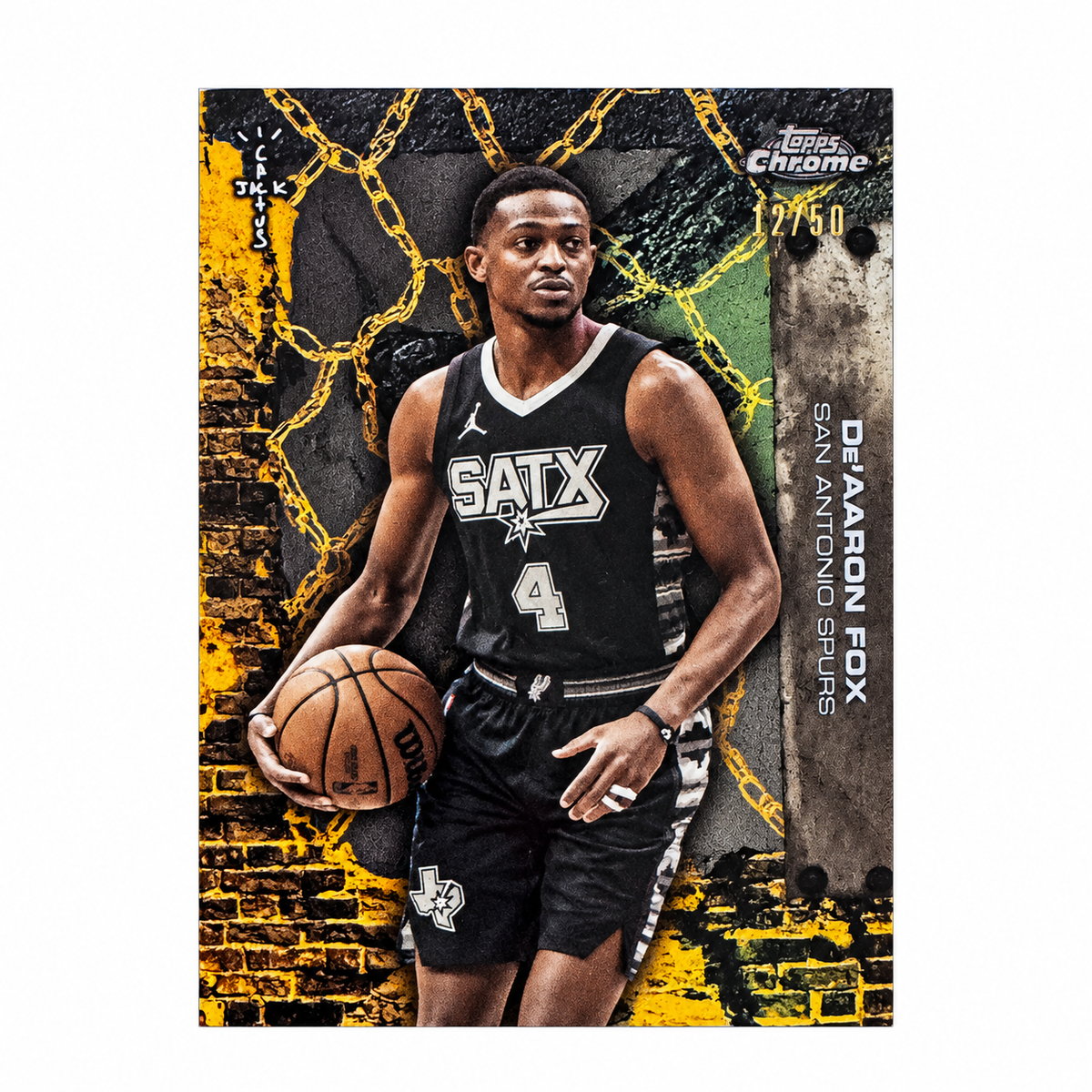 TOPPS - Carte De’Aaron Fox /50 – Cactus Jack 2025-26 – San Antonio Spurs