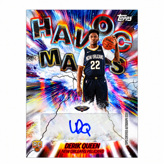 TOPPS - Auto ROOKIE Derik Queen RC New Orleans Pelicans 2025