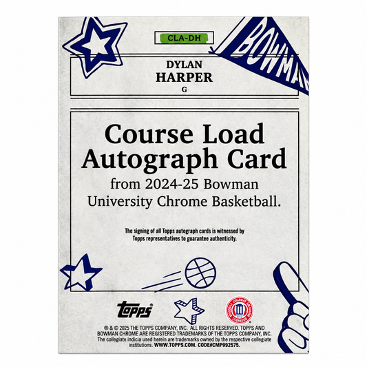 TOPPS - Auto Dylan Harper Bowman University Chrome – 2024-25