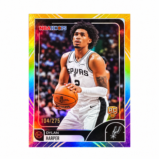 TOPPS - Carte Dylan Harper RC Rainbow Foil /275 – NBA Hoops 2025-26 – San Antonio Spurs