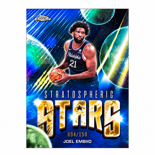 TOPPS - Carte Joel Embiid Stratospheric Stars /150 – Philadelphia 76ers