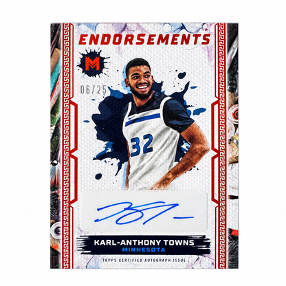 TOPPS - Autographe Karl Anthony Towns 06/25 Minnesota Timberwolves  2024