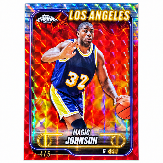 TOPPS – Carte Magic Johnson /5 Topps Chrome 2024 #59 Refractor