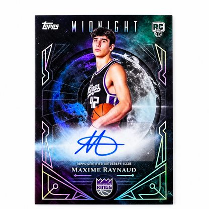 TOPPS - Auto Maxime Raynaud RC – Midnight Sun – Sacramento Kings