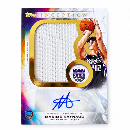 TOPPS - Auto Maxime Raynaud RC Auto Relic Rookie Inception – Sacramento Kings