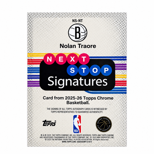 TOPPS – Autographe Nolan Traoré Brooklyn Nets Topps Chrome (16/75)