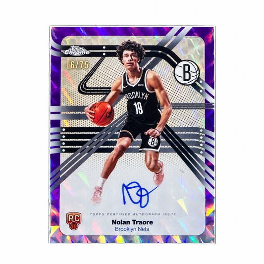 TOPPS – Autographe Nolan Traoré Brooklyn Nets Topps Chrome (16/75)