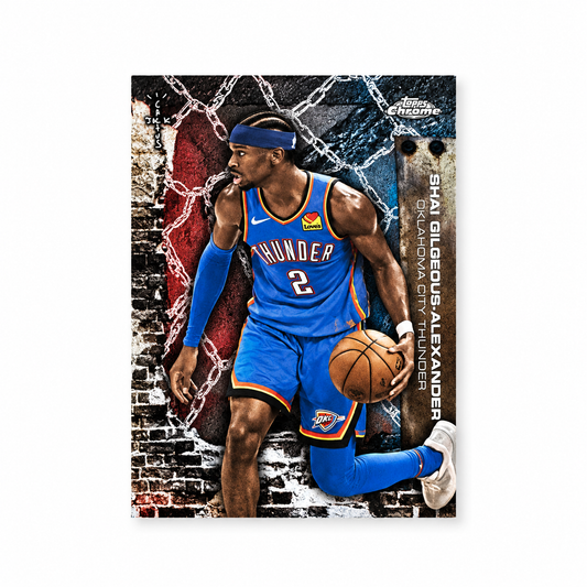 TOPPS – Shai Gilgeous-Alexander Refractor #35 – Cactus Jack 2025-26 – Oklahoma City Thunder