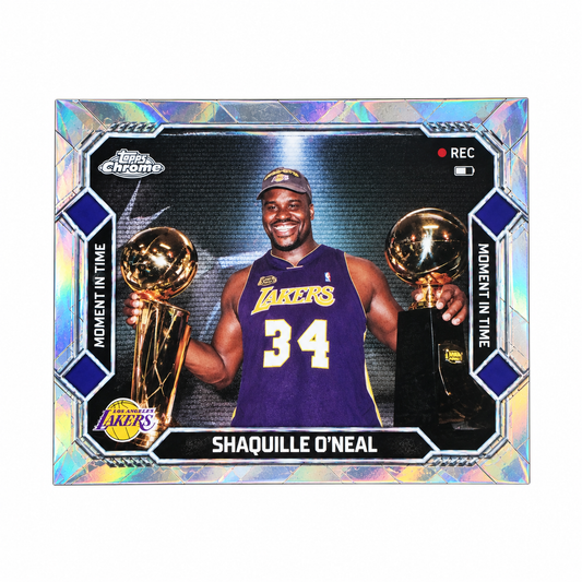 TOPPS - Chrome Carte Shaquille O’Neal Refractor – Moment in Time MT-22 – Los Angeles Lakers