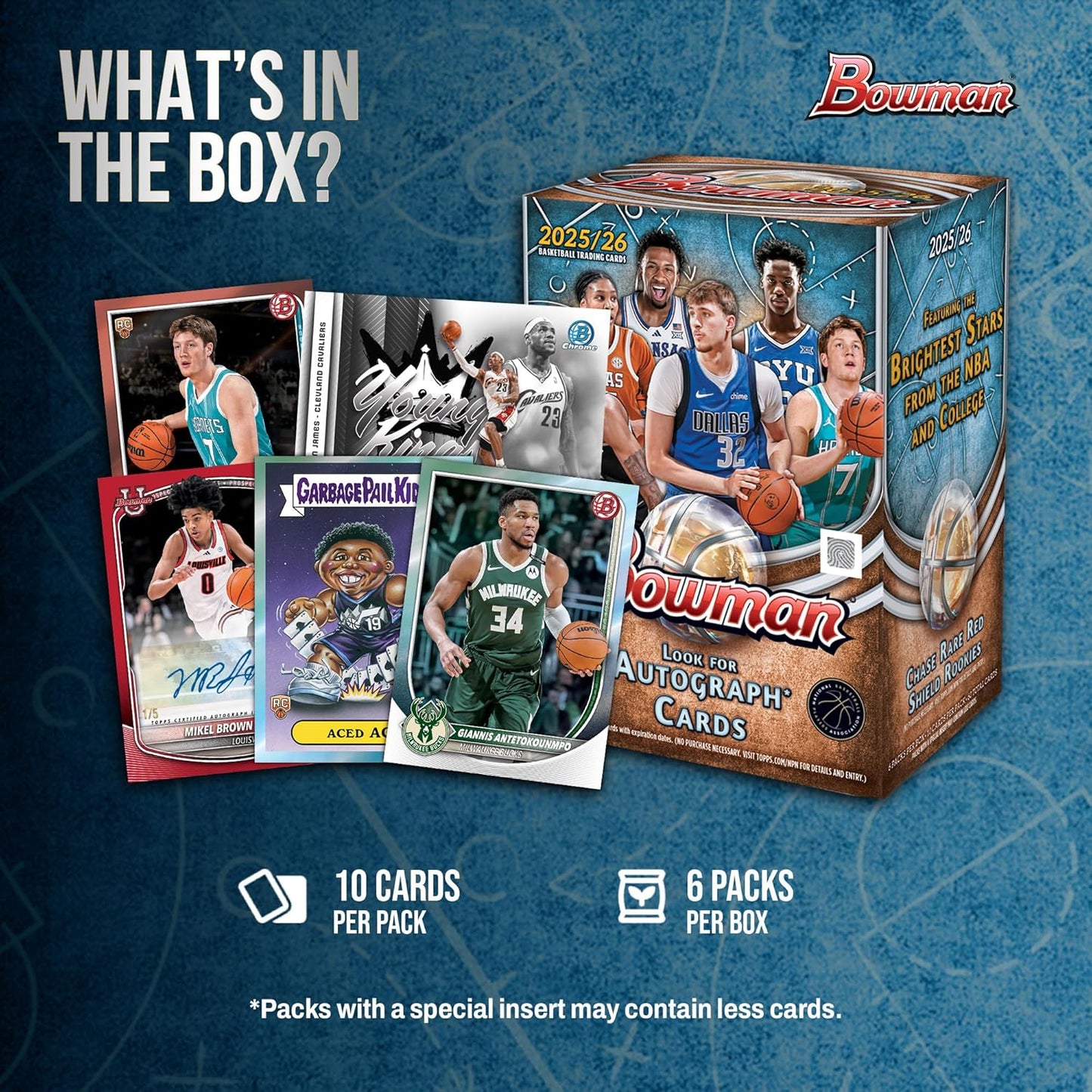 TOPPS - Bowman Basketball 2025-26 Value Box Import USA
