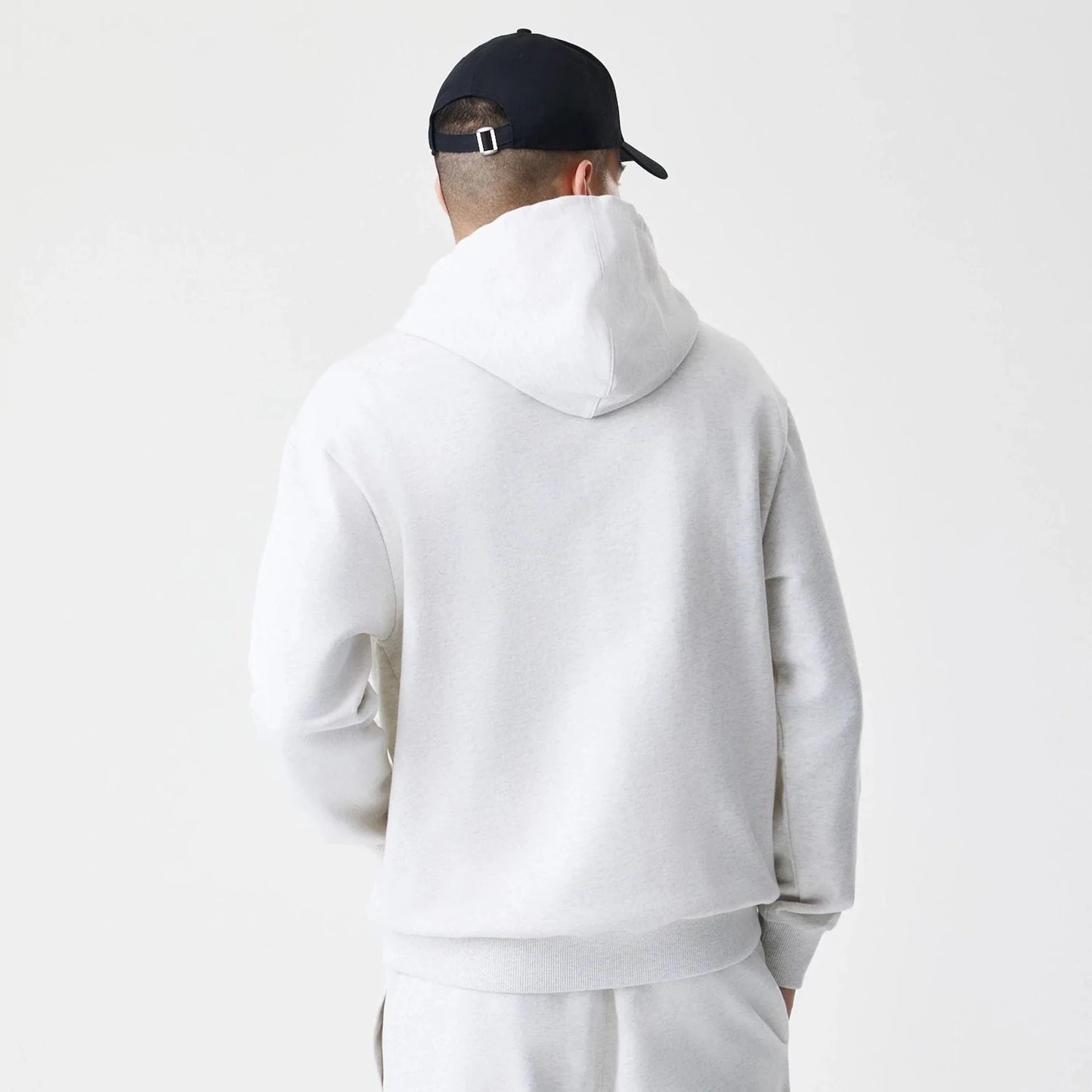 NEW ERA – Sweat à Capuche Zippé Oversize Premium Gris Clair – Réf. 60752360