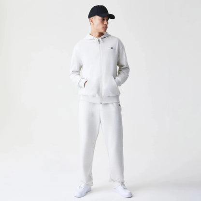 NEW ERA – Sweat à Capuche Zippé Oversize Premium Gris Clair – Réf. 60752360