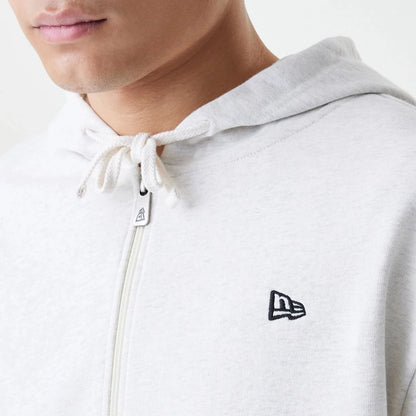 NEW ERA – Sweat à Capuche Zippé Oversize Premium Gris Clair – Réf. 60752360