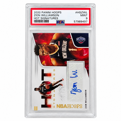 PANINI – Zion Williamson Signatures Auto PSA 9 – NBA Hoops 2020-21 – New Orleans Pelicans